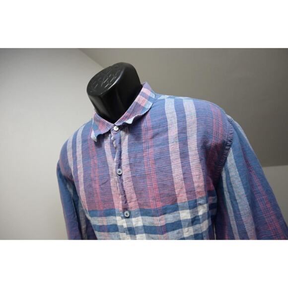 Tommy Bahama Plaid Linen Blend Button Up Shirt Long Sleeve Mens Sz XL - Picture 2 of 7